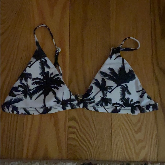 Black and white palm tree bikini top - Picture 1 of 2
